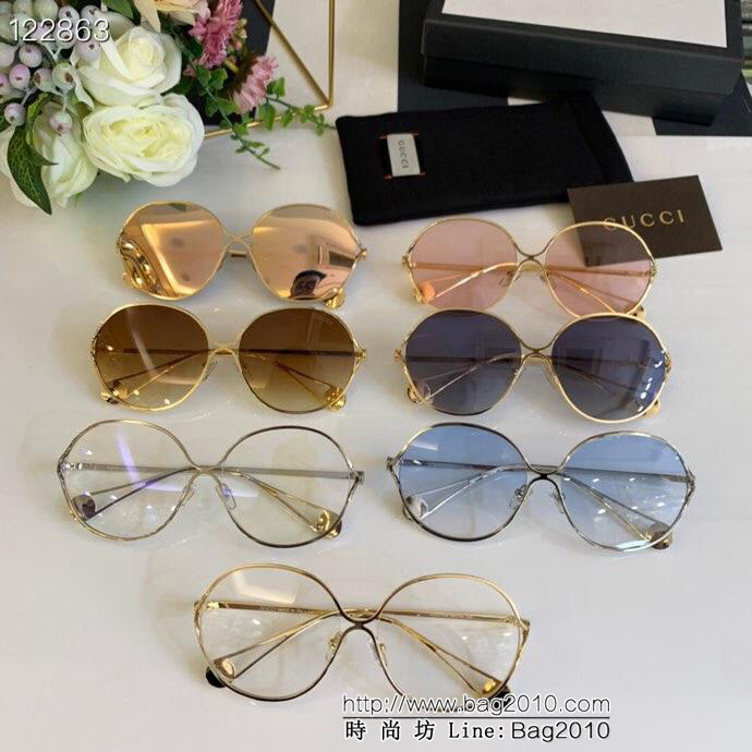 GUCCI古馳 墨鏡 倪妮廣告款太陽鏡 司機駕駛鏡 金屬輕盈蛤蟆鏡  lly1333